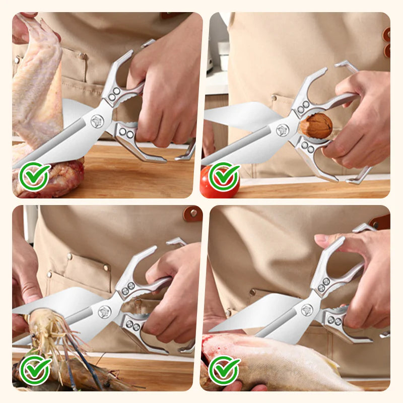 Ciseaux de Cuisine 8-en-1 Ultra-Tranchants - ChefEdge™